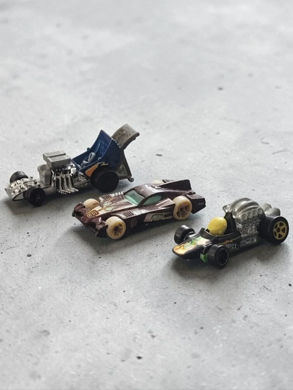 (Lot Of 3) Assorted Hot Wheels Boomer Dragster/bFormul8r/ Head Starter/Die-Cast